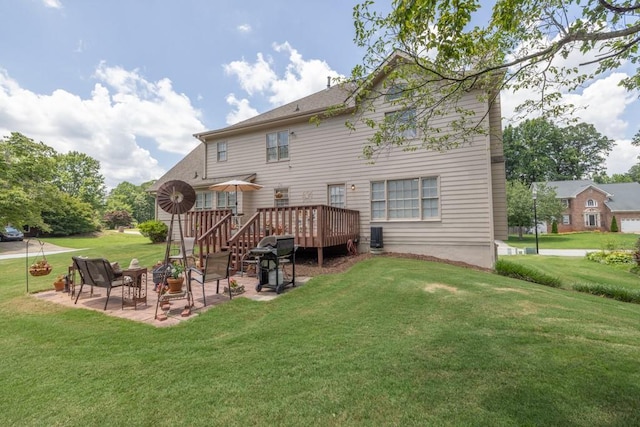 3574 Timberloch Trl, Snellville, GA 30039 - rear view of property featuring a patio, a wooden deck, and a yard