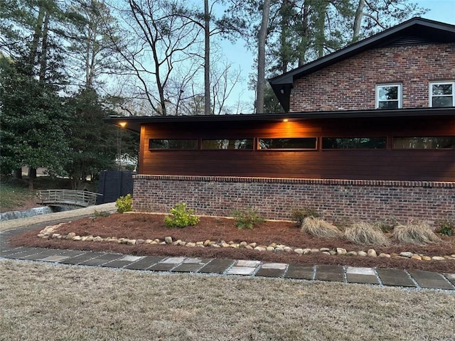 view of front of property with brick siding