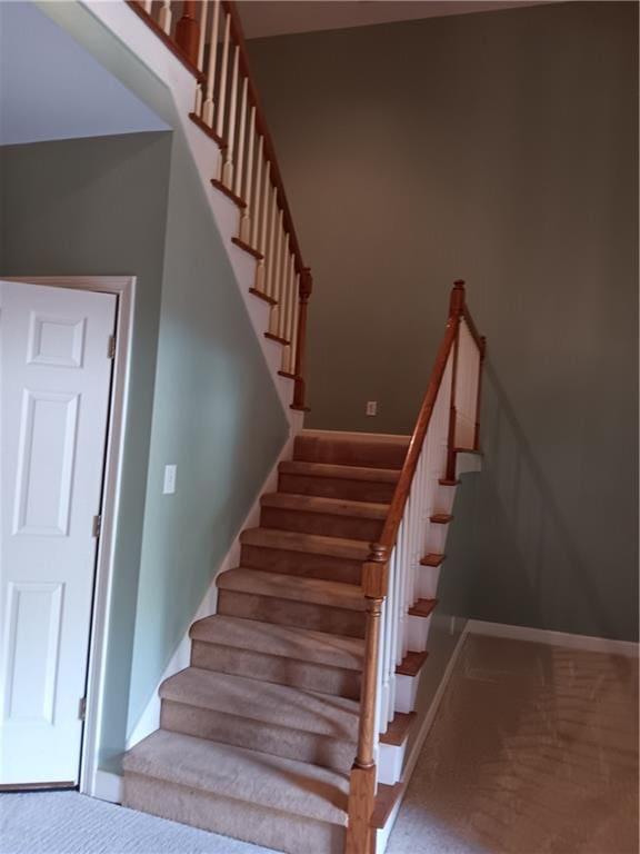 stairs with carpet