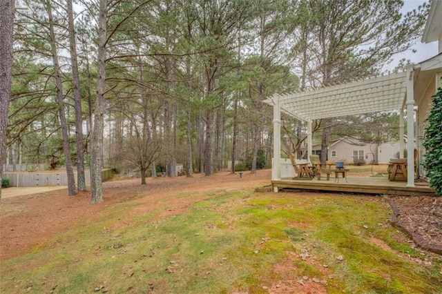500 Nicole Ct SE, Conyers, GA 30094 - view of yard featuring a deck and a pergola