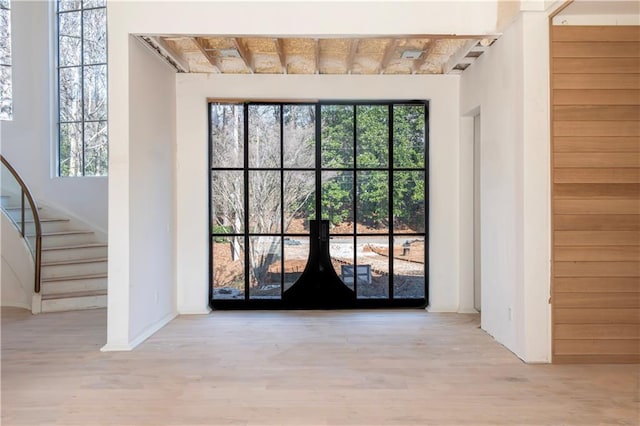 details featuring french doors and hardwood / wood-style floors