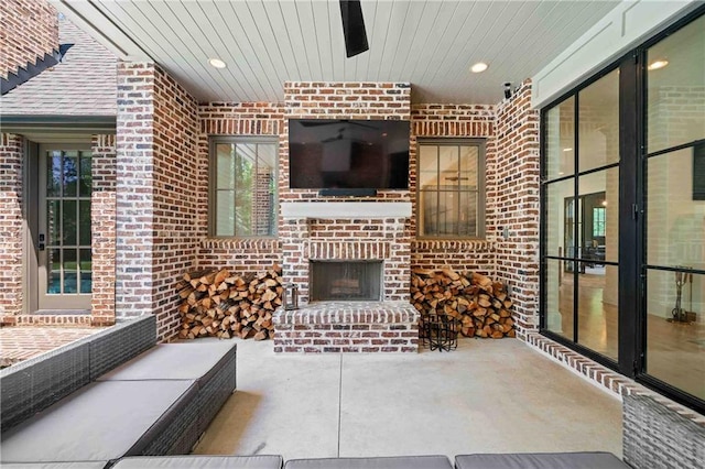 3146 Frontenac Ct NE, Atlanta, GA 30319 - view of patio / terrace with an outdoor brick fireplace