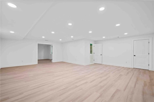 3146 Frontenac Ct NE, Atlanta, GA 30319 - below grade area featuring baseboards, light wood-style flooring, and recessed lighting