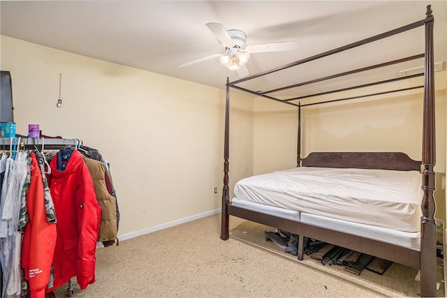 bedroom with ceiling fan