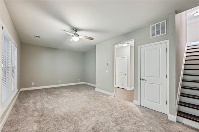 1036 Grant Park Rd, Decatur, GA 30033 - unfurnished bedroom with carpet floors, baseboards, and ceiling fan