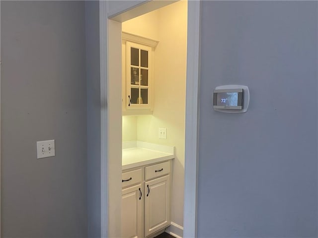 interior space featuring vanity