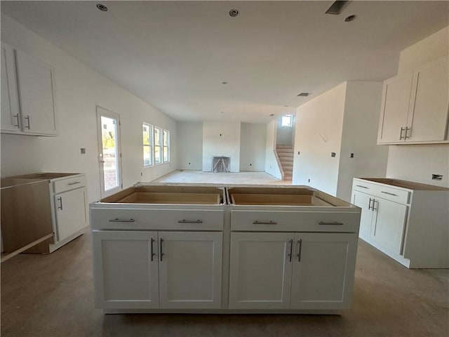 kitchen featuring white cabinetry