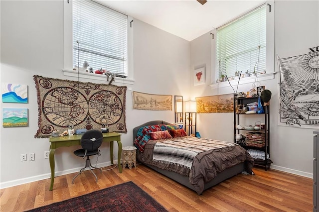 1031 State St NW Unit 106, Atlanta, GA 30318 - bedroom with wood finished floors and baseboards
