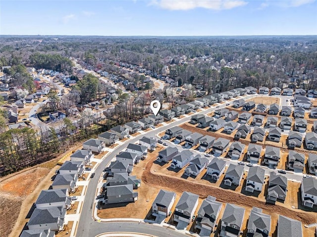 aerial view featuring a residential view