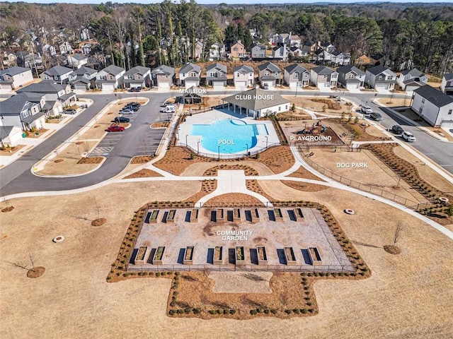 bird's eye view featuring a residential view