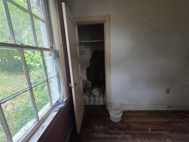 1435 Troupe St, Augusta, GA 30904 - unfurnished bedroom featuring hardwood / wood-style floors, multiple windows, and a closet
