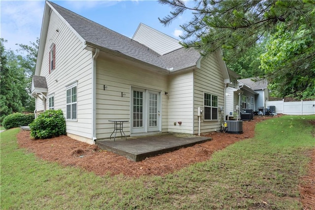 412 Mcafee Ct NW Unit 14, Kennesaw, GA 30144 - rear view of property with a patio area, cooling unit, and roof with shingles