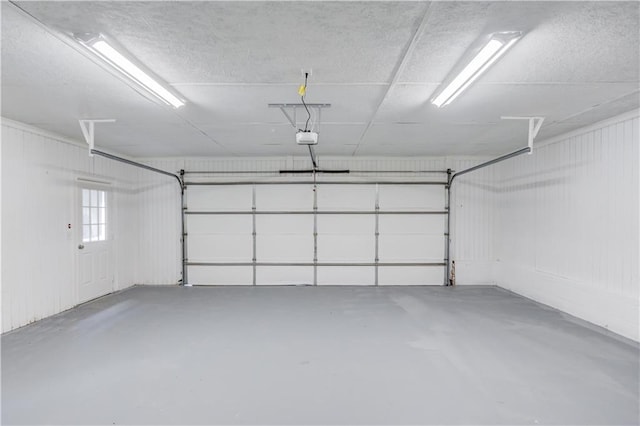 parking deck with a garage door opener