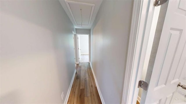 86 Martin Luther King Jr Dr, Jefferson, GA 30549 - hallway with attic access, wood finished floors, and baseboards