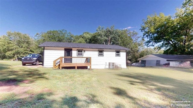 86 Martin Luther King Jr Dr, Jefferson, GA 30549 - back of house featuring a yard and a deck