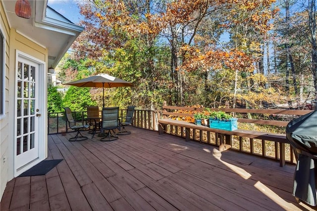 view of wooden deck