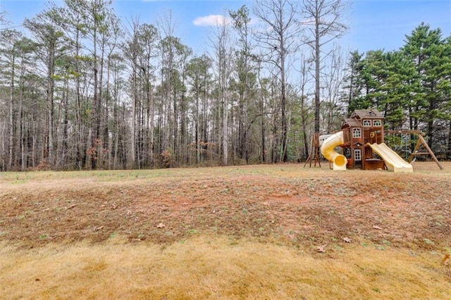 view of yard featuring a playground