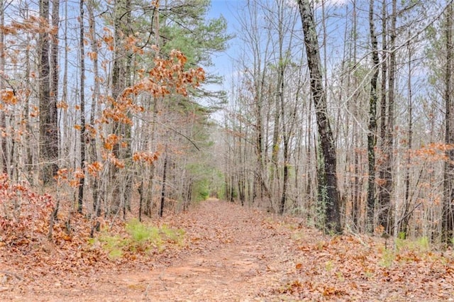 view of landscape featuring a view of trees