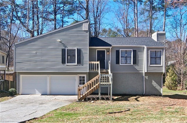 view of front of home featuring a garage