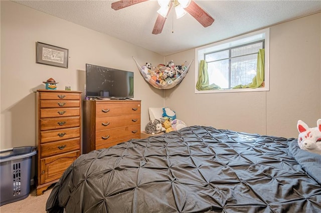200 Villa Rd Unit 103, Jasper, GA 30143 - bedroom featuring a textured ceiling, light carpet, and ceiling fan