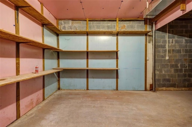 3927 Airline Rd, Mcdonough, GA 30252 - unfinished basement with concrete block wall