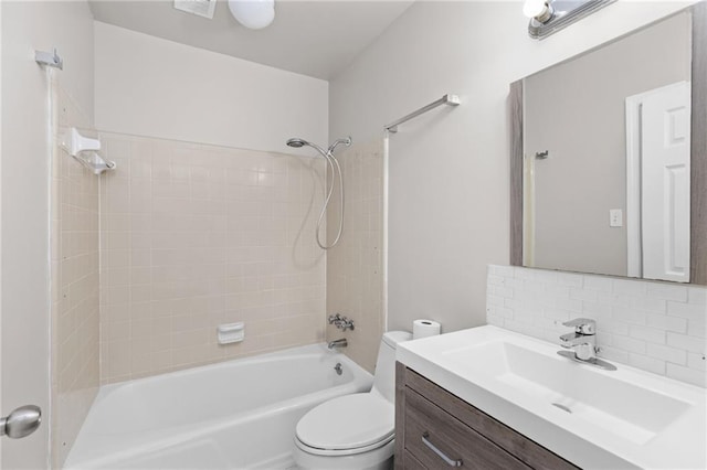 765 Houston Mill Rd NE Unit 7, Atlanta, GA 30329 - full bath featuring tasteful backsplash, toilet, shower / bathtub combination, and vanity