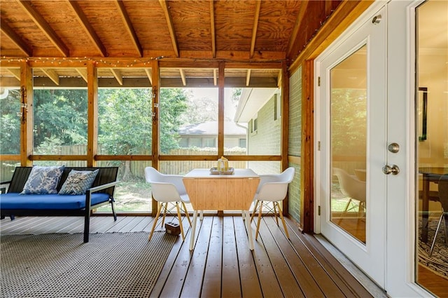 2985 Westbury Dr, Decatur, GA 30033 - sunroom / solarium with french doors and outdoor dining area