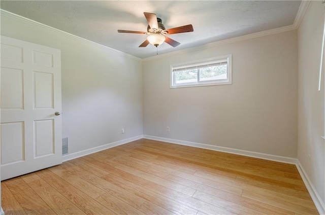 2985 Westbury Dr, Decatur, GA 30033 - unfurnished room with light wood-style floors, a ceiling fan, ornamental molding, and baseboards