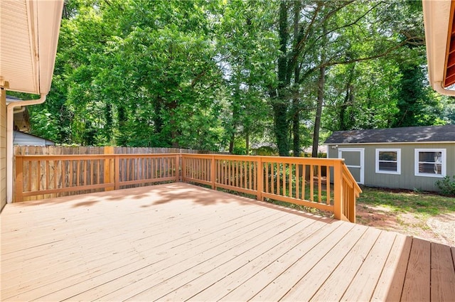 2985 Westbury Dr, Decatur, GA 30033 - wooden deck featuring an outdoor structure