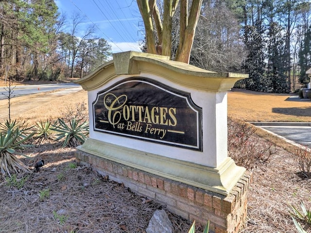 view of community sign