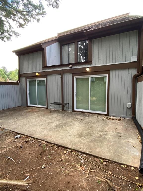 back of house featuring a patio area