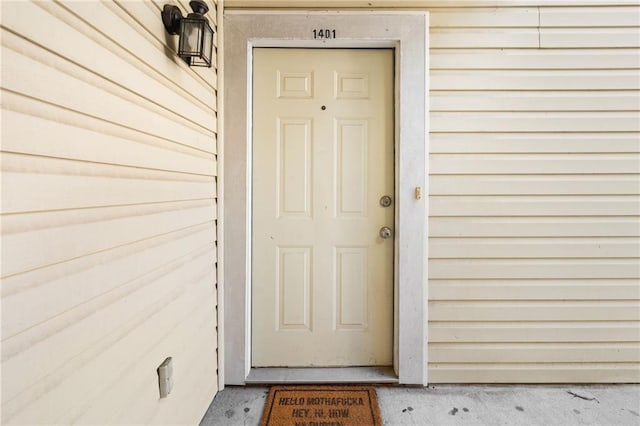view of doorway to property