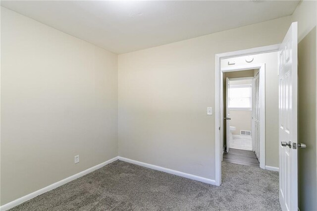 view of carpeted empty room