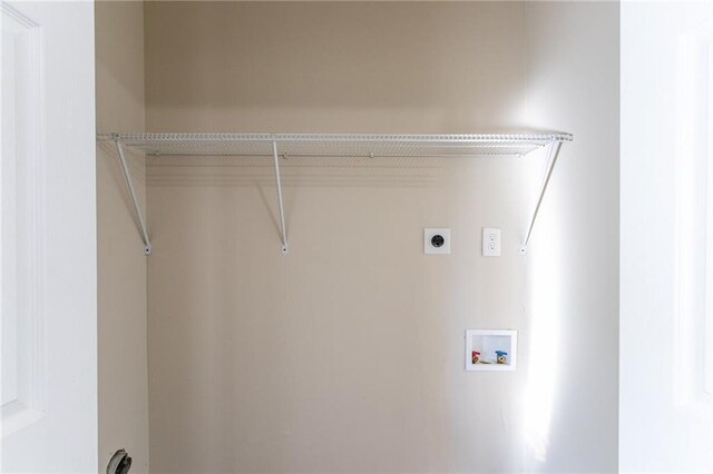 laundry area featuring hookup for an electric dryer and washer hookup