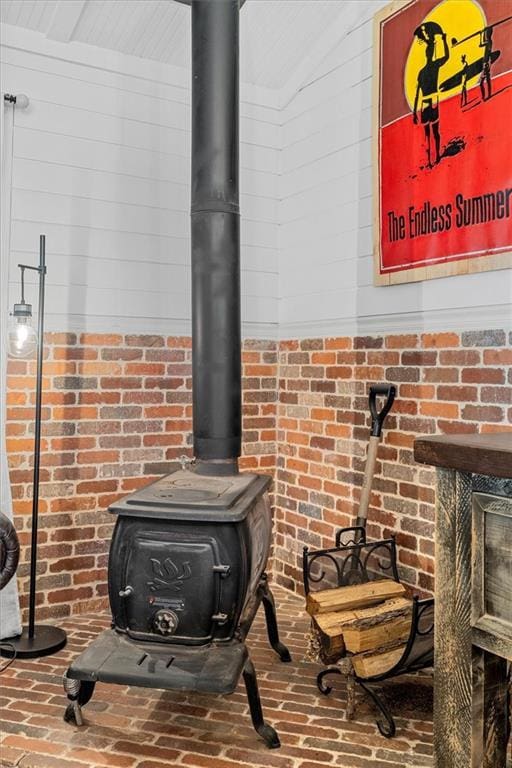 8669 Davis St, Braselton, GA 30517 - detailed view of a wood stove
