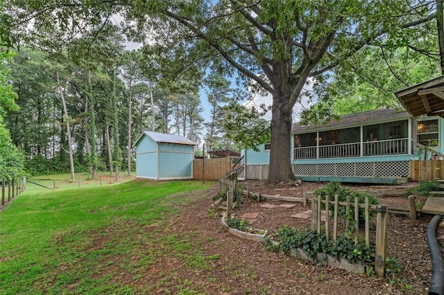 8669 Davis St, Braselton, GA 30517 - view of yard featuring a sunroom