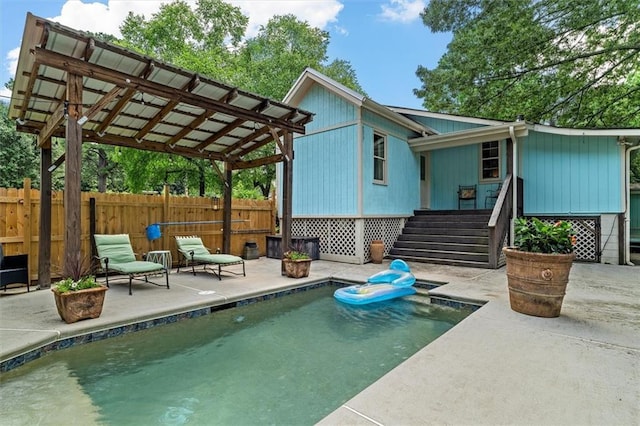 8669 Davis St, Braselton, GA 30517 - view of swimming pool with a pergola and a patio area