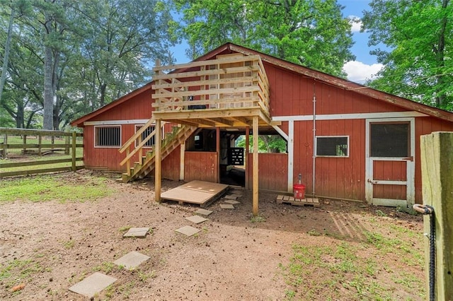 8669 Davis St, Braselton, GA 30517 - view of outbuilding with stairs and an exterior structure