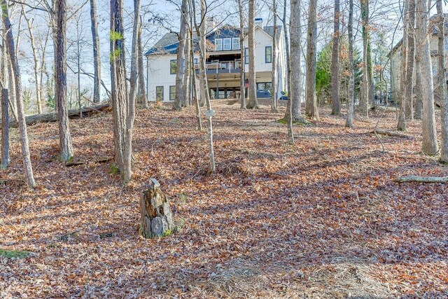 view of yard featuring a deck