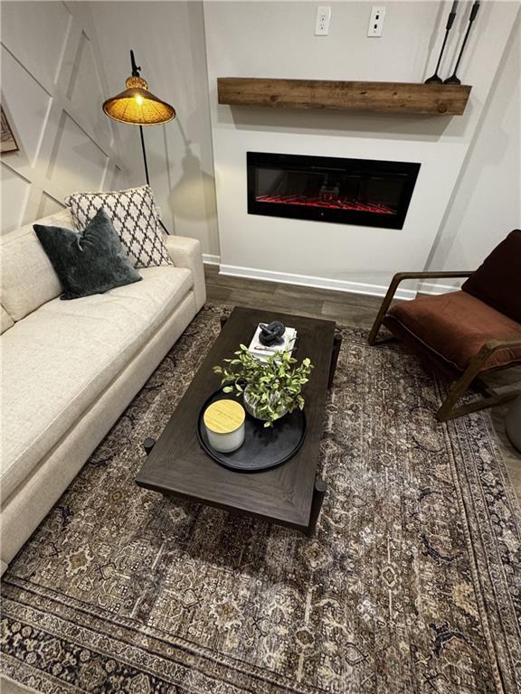 living room featuring hardwood / wood-style flooring