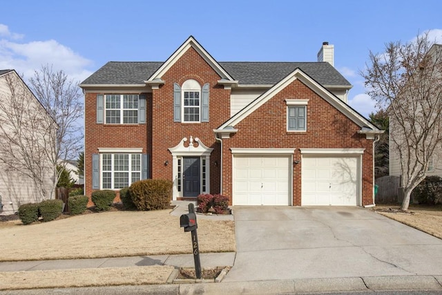 front of property featuring a garage