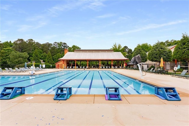 3285 Country Walk Dr, Powder Springs, GA 30127 - community pool with a patio and fence