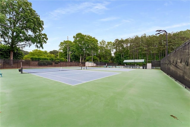 3285 Country Walk Dr, Powder Springs, GA 30127 - view of tennis court with fence