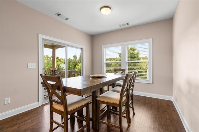 508 Windy Ridge Ct, Canton, GA 30114 - dining area featuring baseboards and dark wood-style floors