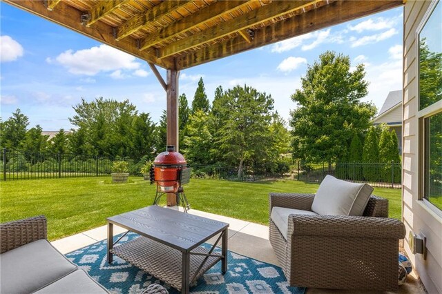 508 Windy Ridge Ct, Canton, GA 30114 - fenced backyard featuring a patio and view of scattered trees
