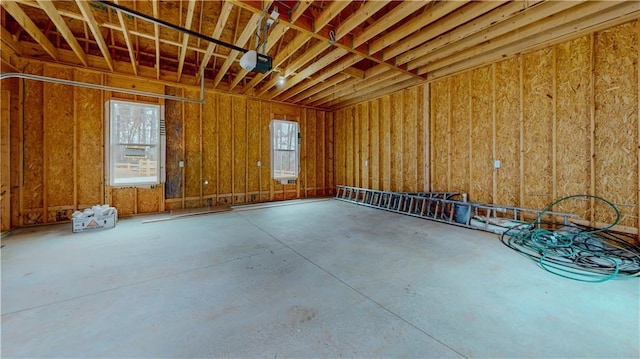 miscellaneous room with concrete flooring