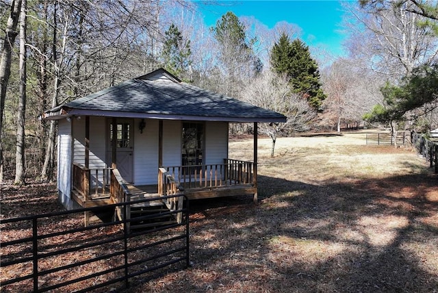 exterior space featuring a porch