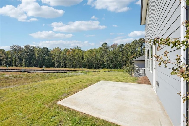 view of yard featuring a patio area