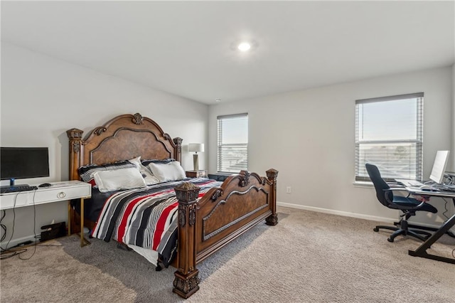 view of carpeted bedroom