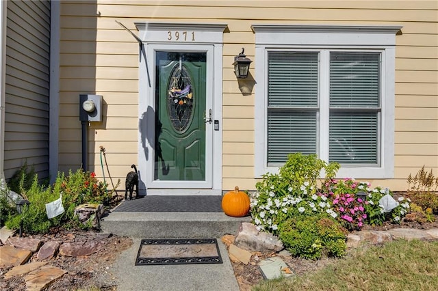 view of doorway to property